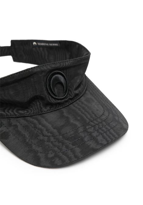moon moire visor unisex black MARINE SERRE | UHG037ACWOV0030BK92
